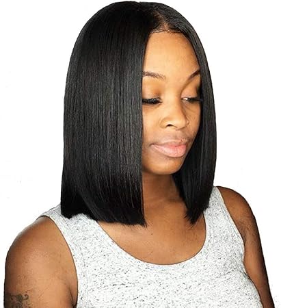 Amazon Com Ushot Black Short Hair Straight Hair Chq125 Women S