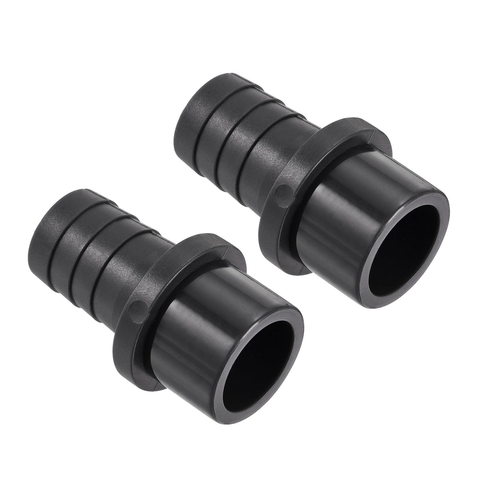 M METERXITY 2 Pack PVC Pipe Fitting - Water Tube Connector, 20mm Barb Straight Pipe Joint, Apply to Outdoor/Garden/Pool (OD 25mm, Black)