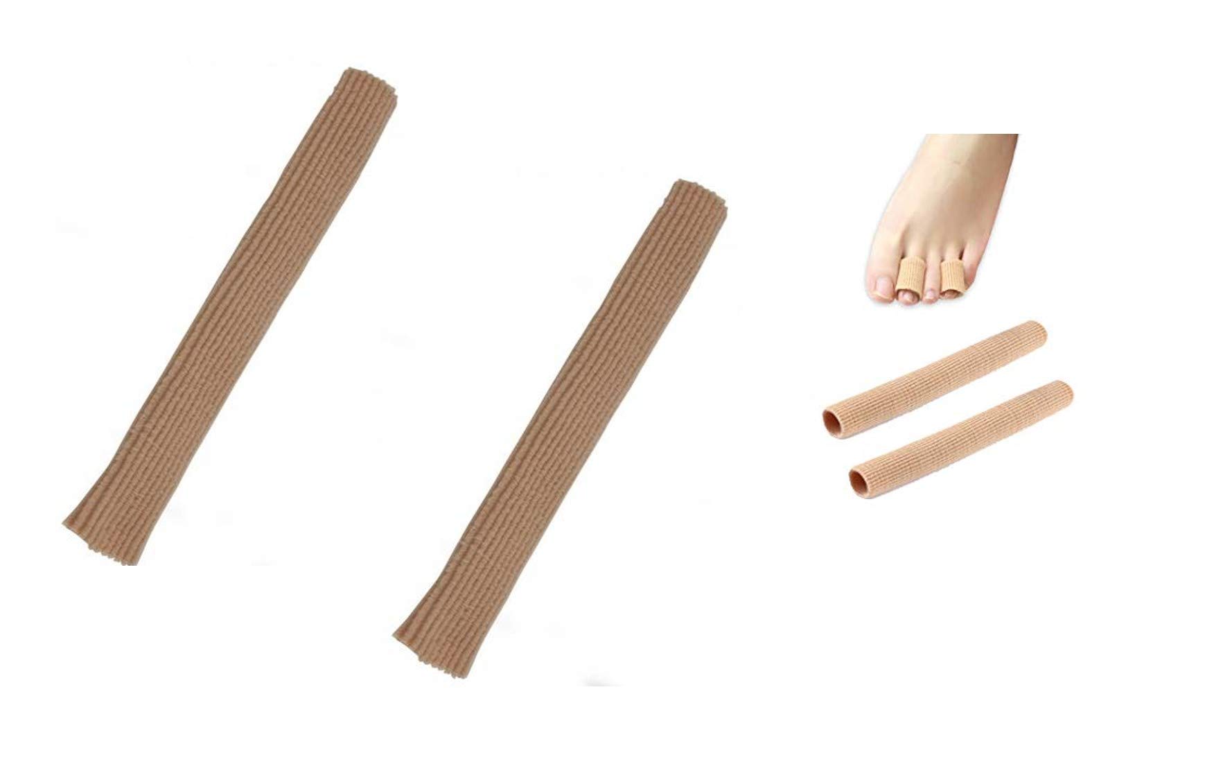 SturdyFoot 2 Piece Gel Tubular Toe & Finger Bandage. Pain Relief from Blisters, Corns, Calluses, Bunions, Athlete’s Foot & Blistering