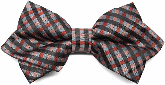 TieMart Denim Blue Melvin Stripe Band Collar Bow Tie