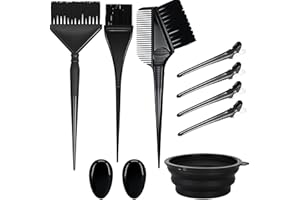 NOUSV 10 Pcs Professional Hair Bleach Kit Hair Coloring Products for DIY Mixing, Includes Hair Dye Brush, Hair Color Bowl, Hair Clip, Ear Muffs for Hair Dye Hair Color at Home, Salon Hair Highlighting