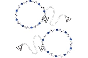 Toyvian 1 Pair Blue Rose Non-slip Underwear Shoulder Straps with 1.8 Hook, Replacement Flower Straps