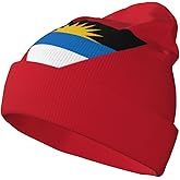 GDUUASB Cute Flag Knit Beanie Hat Women Men Soft Warm Winter Hats Slouchy Patriotic Cuffed Knitted Skull Cap