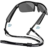 Grofulor Smart Glasses, Polarized Bluetooth Sunglasses with Built-in Mic & Speakers, Open Ear, Voice Assistant, UV Protection (LV-M6 Pro)