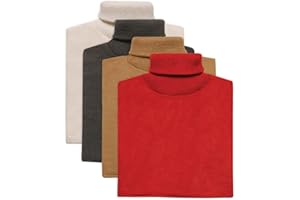 HAMPTON DIRECT Unisex Fake Turtleneck Dickies Dickie Collar Set of 4 Asst Colors