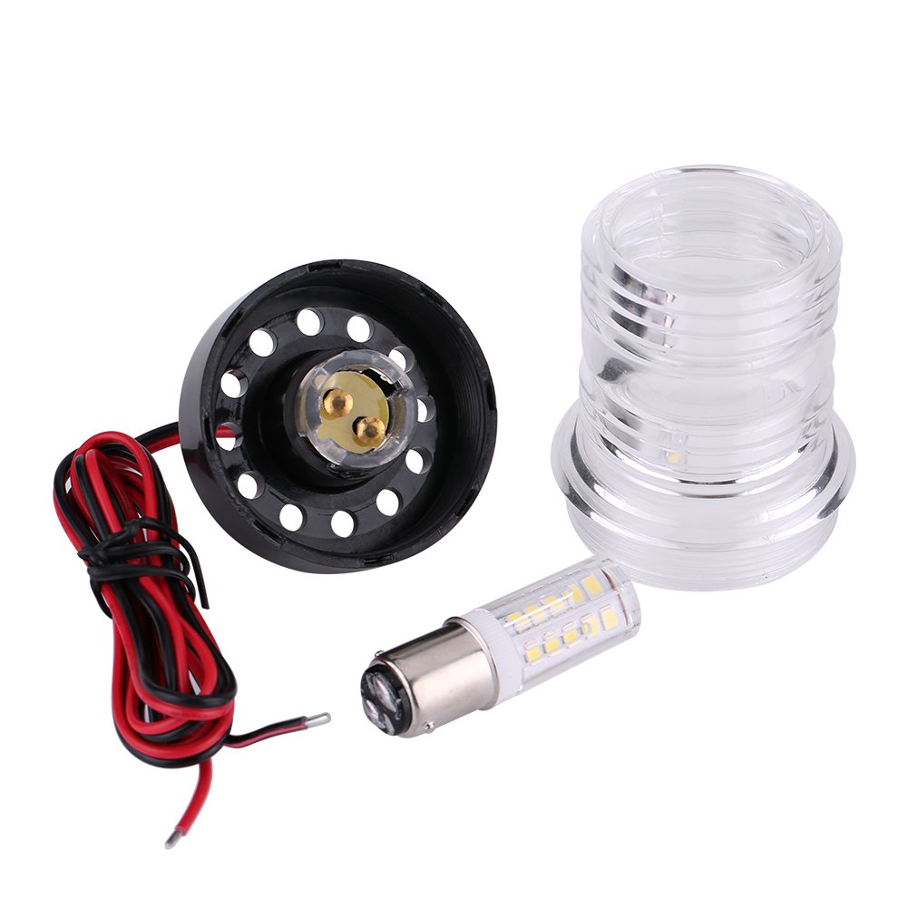Qiilu 12 V 360 ° Waterproof LED Navigation Light for Marine Boat Yacht