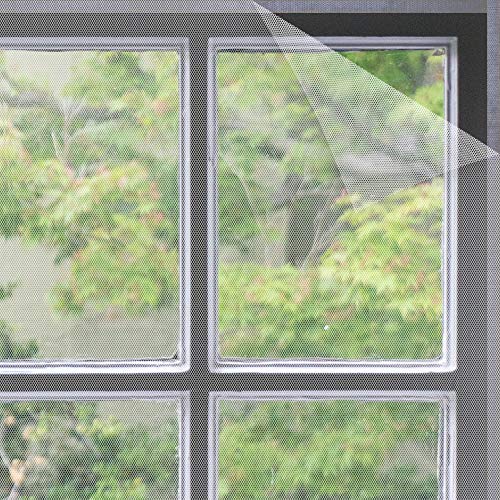 Flyzzz Diy Self Adhesive Window Screen Netting Mesh Curtain 100x150cm Approach 39 37x59 05 Inches With Hook And Sticky Tape Fitted To Multiple Windows 1 Pack White Pricepulse