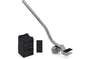 VIOBEPASS Furniture Lifter Tool, Appliance Furniture Metal Lifters for Heavy Furniture Movers Sliders Wheels Easily Safe to Move Sofa Refrigerator Washing Machine (1 Lifter Tool 4 Raise Blocks) Grey