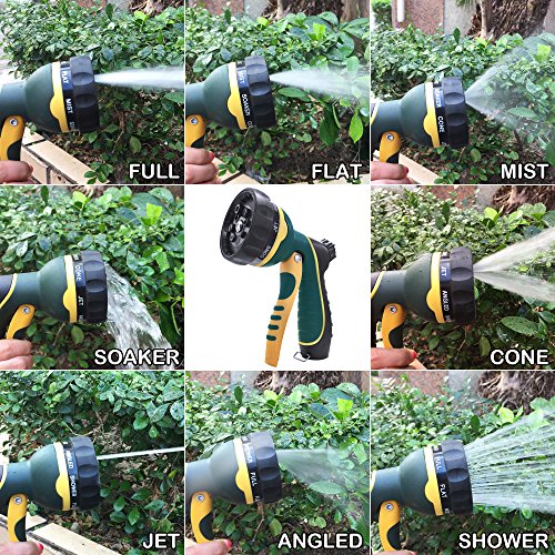 Blueberry Expandable and Flexible Garden Hose - Solid Brass Fittings & Strongest Triple Core Latex, 8 Pattern Spray Nozzle 3/4 US Standard Easy to Storage Kink Free Compact and Durable (100 Feet) - Thumbnail 2