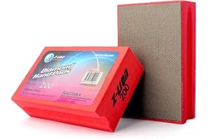 Z-Lion Diamond Hand Polishing Pads Electroplated Sanding Block Wet/Dry for Glass Stone Marble Concrete Tile Porcelain Grit 200