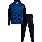 Pro Athlete Boys Tracksuit Set - 2 Piece Performance Tricot Zip Up Mock Neck Sweatshirt and Boys Joggers Track Pants