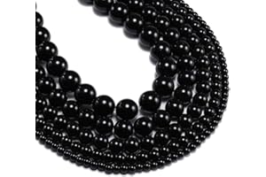 1strand/lot 4 6 8 10 12 mm Black Smooth Glass Beads Round Loose Spacer Beads For Jewelry Making Findings Supplies DIY Bracele