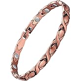 Jeracol Copper Ankle Bracelet for Women, Adjustable Magnetic Ankle Bracelets for Women with 3500 Gauss Neodymium Magnet