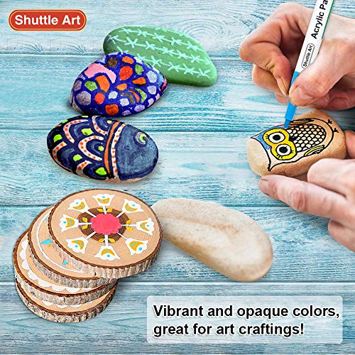 Paint Pens, Shuttle Art 30 Colors Acrylic Paint Markers, LowOdor Water