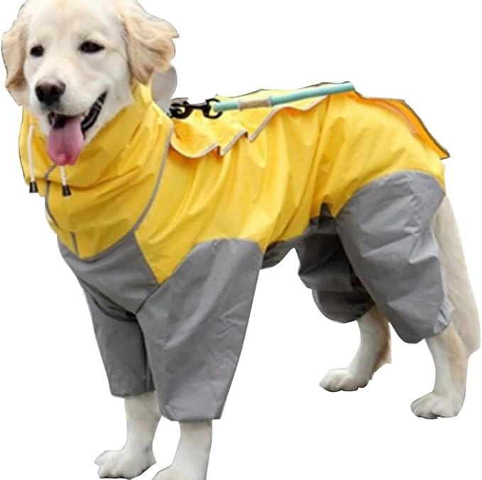 Morezi Waterproof Dog Raincoat with Removable Hoodie, Windproof Rain