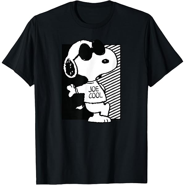 Amazon.com: Peanuts Snoopy Sunglasses Joe Cool T-Shirt : Clothing