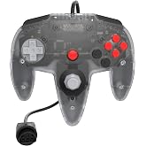Hyperkin Captain+ Wired Hall Effect Controller for N64/ M64 | Wired Gamepad for Nintendo 64/ M64 with Classic Retro Layout, 10 ft Cable, Memory &amp; Rumble Support - Frost