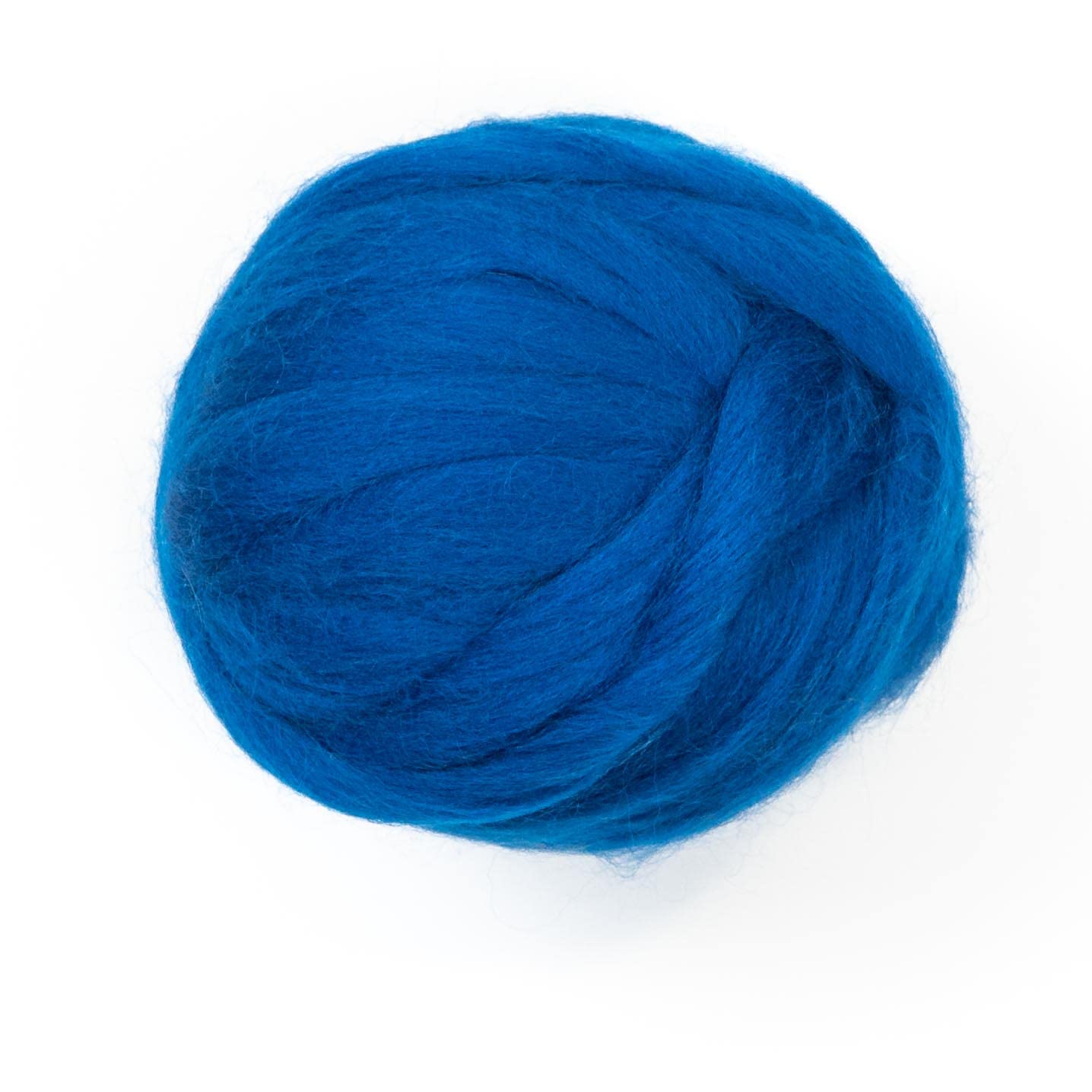 Kondoos Coloured 225 gram Natural Wool roving Tops, Best Wool for Needle Felting, Wet Felting, handcrafts, Spinning and Stuffing Fleece. (Electric Blue) — image 1