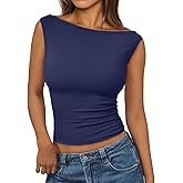 AUTOMET Womens Going Out Tank Tops Sleeveless Summer 2026 Trendy Cute Shirts Boat Neck Basic Y2K Fashion Outfits Clothes