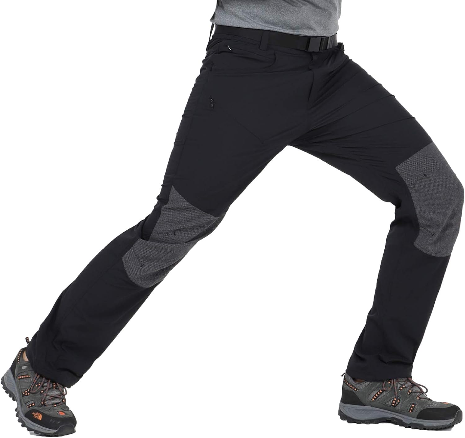 high waisted black nylon cargo pants