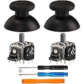 TOMSIN 2pcs Replacement Analog Module 3D Joystick Sensor Thumbsticks for Switch Pro Controller
