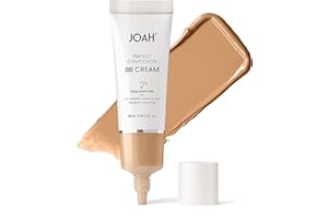 JOAH Beauty Perfect Complexion BB Cream with Hyaluronic Acid and Niaciminade, Korean Makeup with Medium Buildable Coverage, Evens Skin Tone, Lightweight, Semi Matte Finish, Light with Warm Undertones