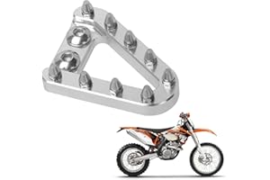 PRO CAKEN Motorcycle Rear Brake Pedal Step Plate Compatible with 125-501 TC TX TX FC FE FX FS SX SXF EXC EXCF XC XCW XCF TPI 2016-2022,Silver