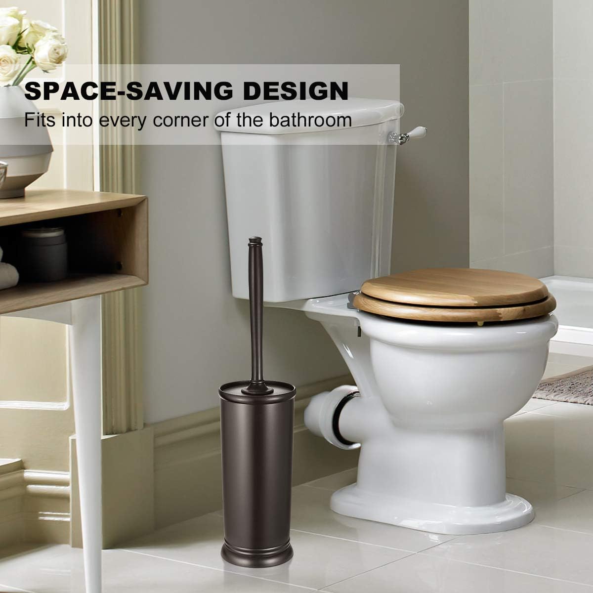 Homemaxs Toilet Brush and Holder 2 Pack 【2021 Upgraded】 Deep Cleaning Toilet Bowl Brush Set Ergonomic, Sturdy Bathroom Accessories Plastic: Home & Kitchen