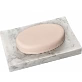 EXCHUES Natural Marble Jewelry Tray - Cloud Shape Ring Holder, Vanity Organizer (Calacatta Viola Cloud) - View #5