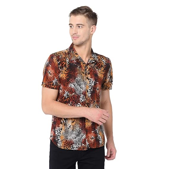 tiger print half shirt