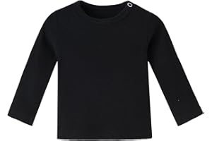 ENFANTS CHÉRIS Baby Long Sleeve Shirts Infant Toddler Tshirt Ribbed Undershirts for Girls Boys Clothes 6 Months-3 Years