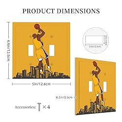 Xuejiaku Light Switch Cover Cartoon Basketball