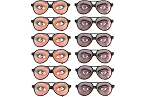 STOBOK 12PCS Funny Sunglasses Frame Eyes Glasses Holiday Festival Halloween Party Eyewear (Random Style)