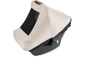 Skip Hop All Seasons Baby Car Seat Cover 4 in 1 Universal Fit with UPF40+ Sunshade and Water Resistant Fabric Oat