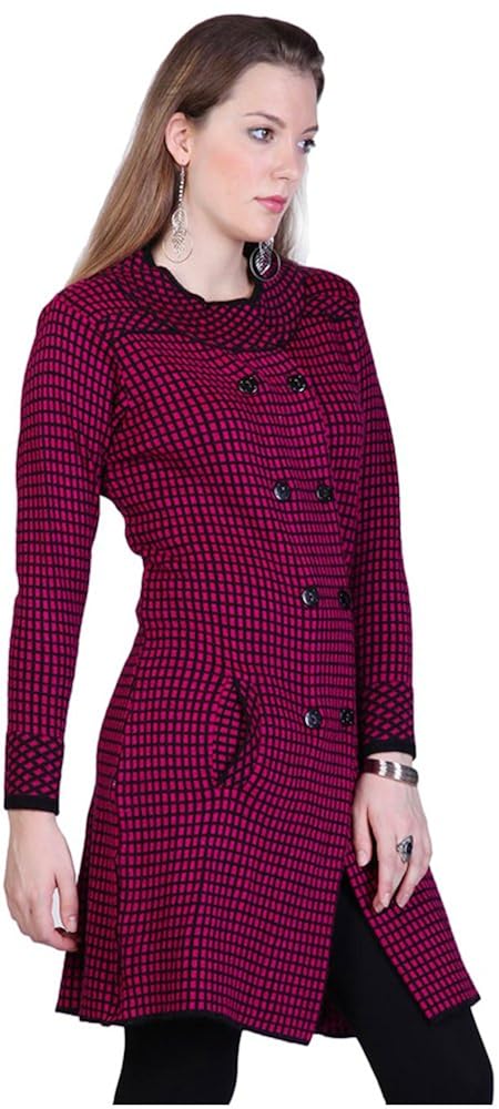 montrex pink double breasted coat for women