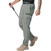 NATUVENIX Hiking Pants Men Lightweight Mens Travel Pants Quick Dry Cargo Work Pants for Men Water Resistant Fishing Pants