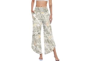 UEU Women's Wide Leg Yoga Pants High Waisted Comfy Dance Sweatpants Loose Casual Soft Lounge Joggers with Pockets