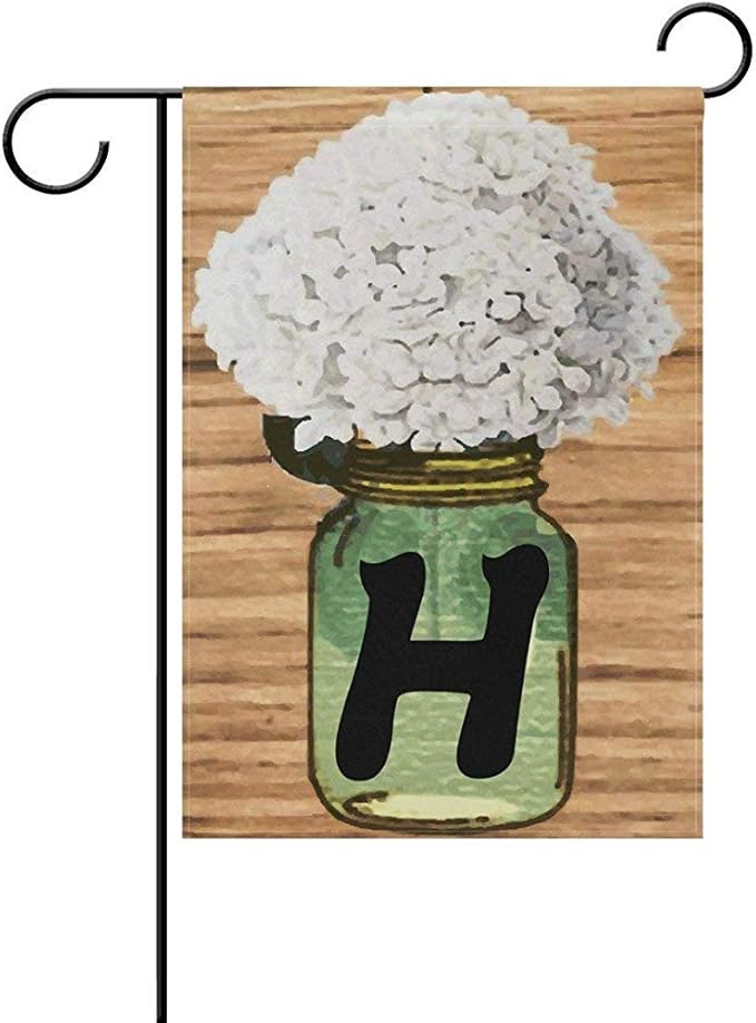 Strawberryran Bandera de jardín Inicial H 12 x 18 Pulgadas, Patio