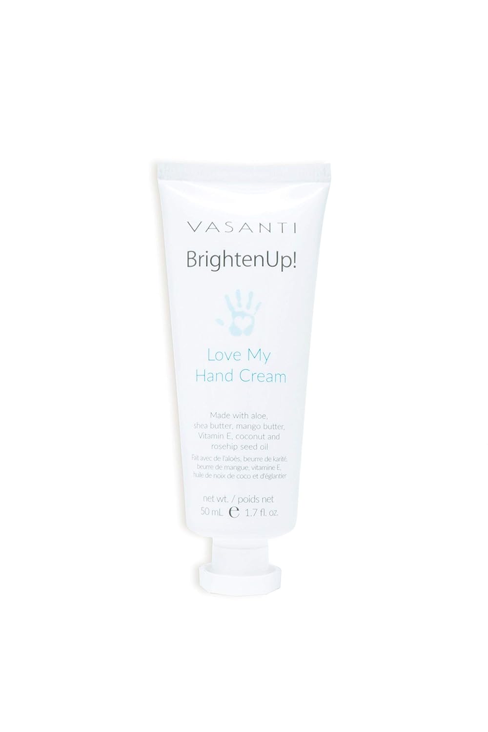 VASANTI 50mL Brighten Up! Love My Hand Cream - Rich in Aloe, Butter and Natural Oils for Soft and Hydrated Hands : Beauty