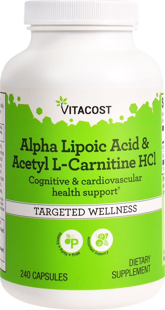 Amazon.com: Vitacost Alpha Lipoic Acid & Acetyl L-Carnitine HCl ...