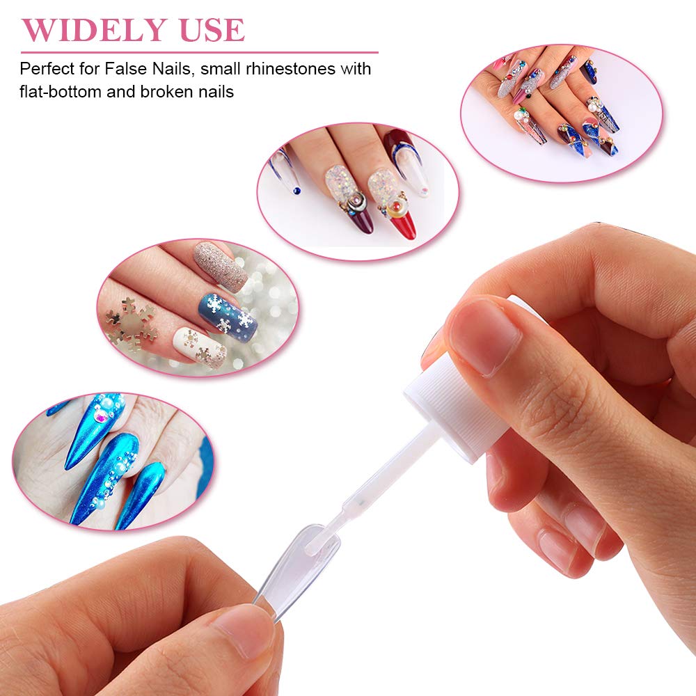 Makartt Nail Glue for Acrylic Nails, Brush on Nail Glue for Nail Repair, Professional Super False Nail Adhesive Glue for Broken Nails Long Lasting S-05: Industrial & Scientific