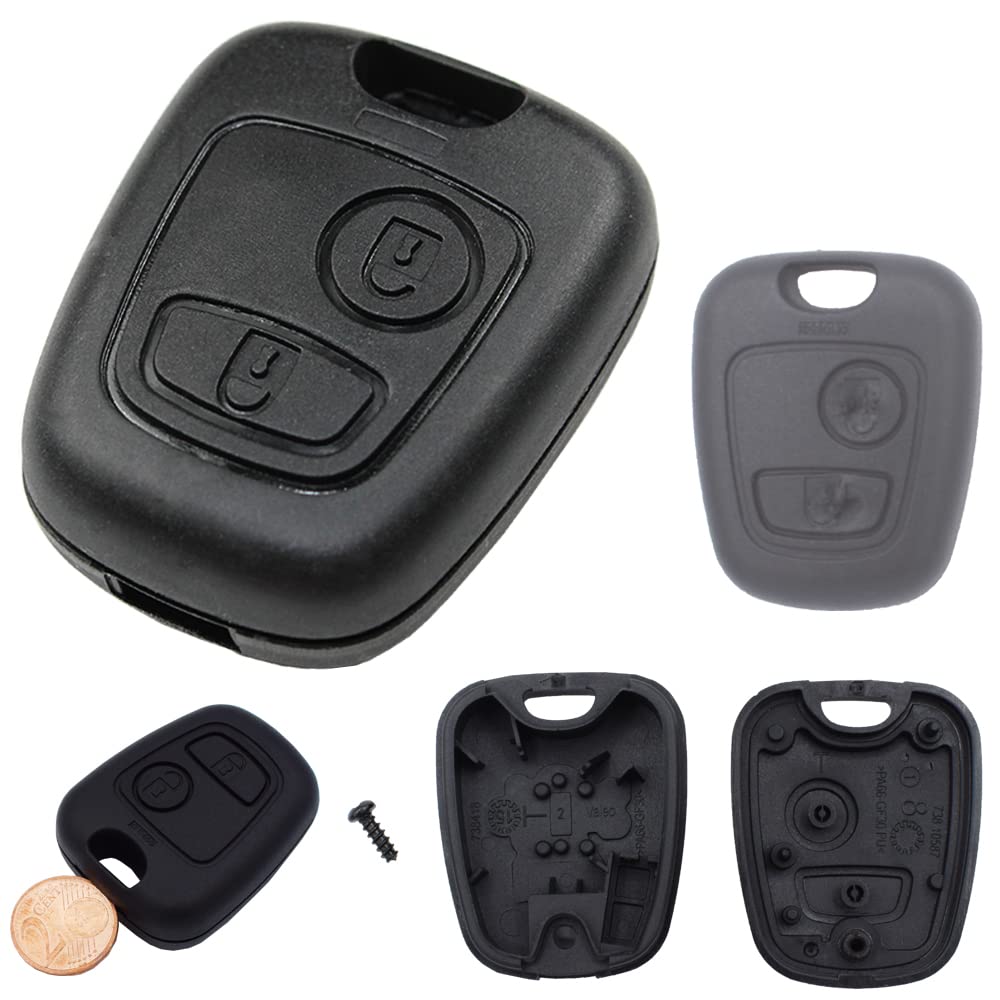 2 Buttons Remote Control Key Shell Case Peugeot 106 107 206 207 208 407 806 Citroen C1 C2 C3 C4 C5 Xsara Picasso Saxo Saxo Toyota Aygo Key Shell Replacement Without Electronics And Transponder