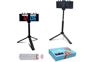 YZ Battery Powered Scoreboard Clock Timer with Buttons, Portable Digital Scoreboard with Remote, Electronic Scoreboard with S