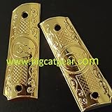 Big Cat Gear 1911 COLT Custom Metal Grips Colt Full Size Government Gold Plated