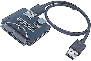 Computer Sasdrive Convertercable Usb3.0 to 29pin Supports Multiple Operating Systems 12v Power Required