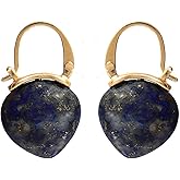 Gempires Handmade Gemstone Dangle Earrings Simple Minimalist Crystal Jewelry Hypoallergenic Gold Plated Uniquie Classic Design Everyday Wear Earrings For Women