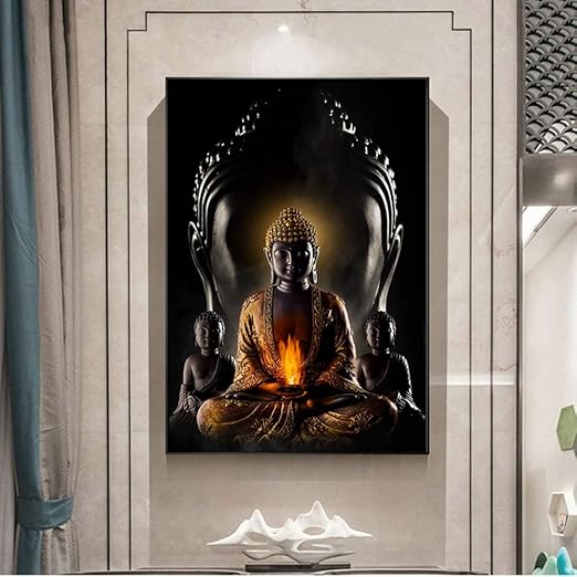 3D Canvas Painting Murals God Buddha Wall Art Canvas Prints Modern