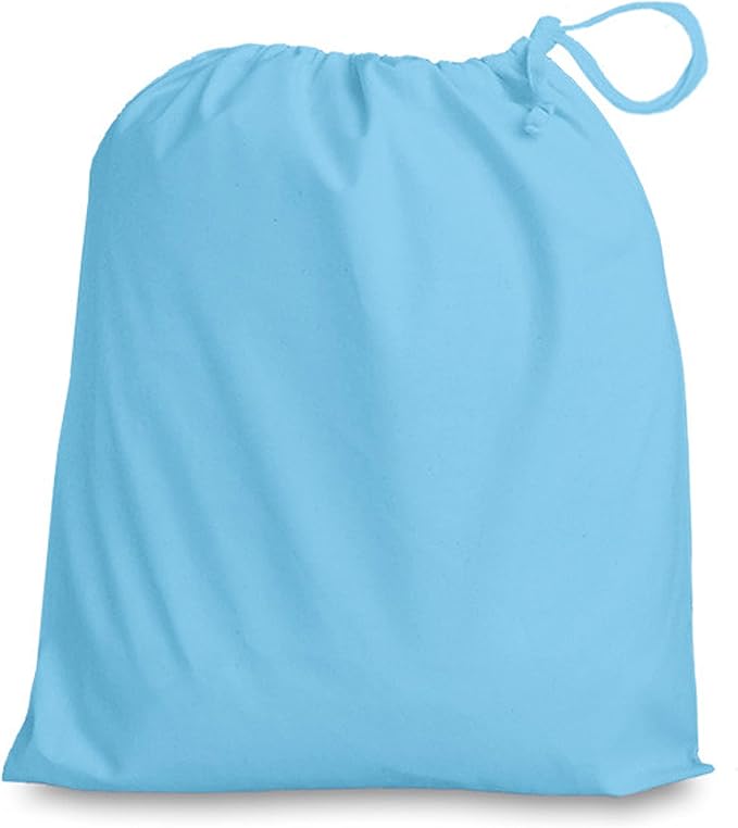 Colourful Drawstring Medium Cotton Storage Bag (38cm x 43cm) (Light