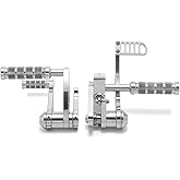 TOFR CNC Polished Forward Controls Footpegs for Harley Softail 1984-1999 | Compatible with Fat Boy FLSTF Springer FXSTS Custom FXSTC Heritage Classic FLSTC Standard FXST Night Train FXSTB Silver