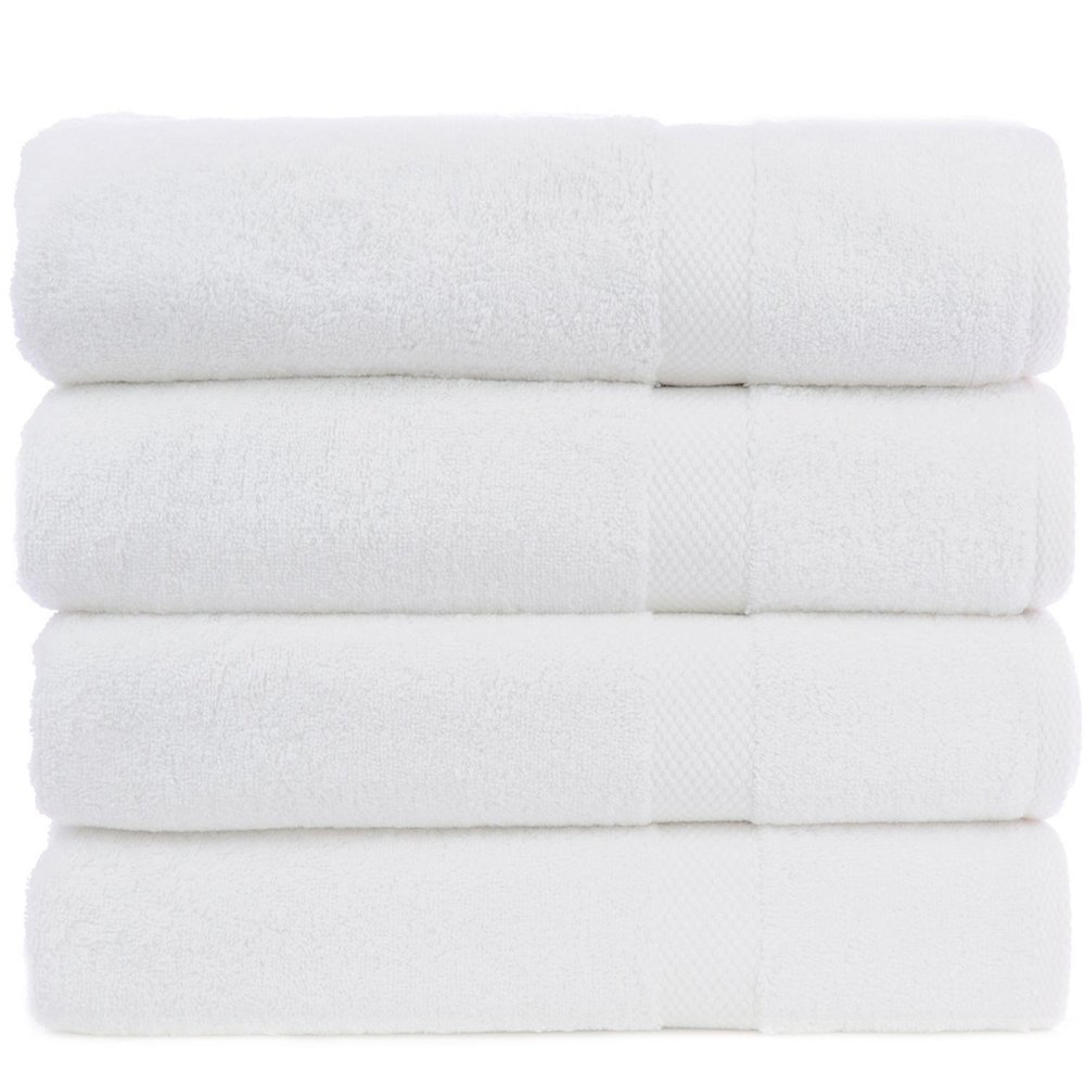Quality Total 4 Towels -2 pcs Towel 500 GSM- W(70cm) x L(140cm)- Large Bath Sheet and 2 pcs Towels of Hand size 50 x 90 cm